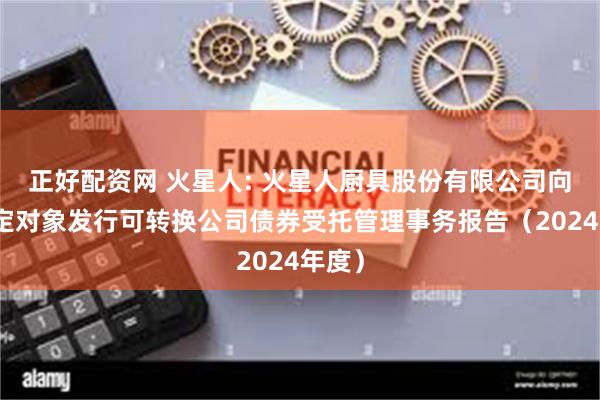正好配资网 火星人: 火星人厨具股份有限公司向不特定对象发行可转换公司债券受托管理事务报告(2024年度)
