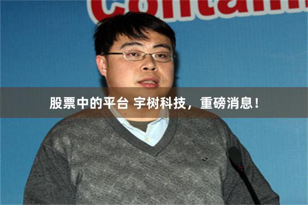 股票中的平台 宇树科技，重磅消息！